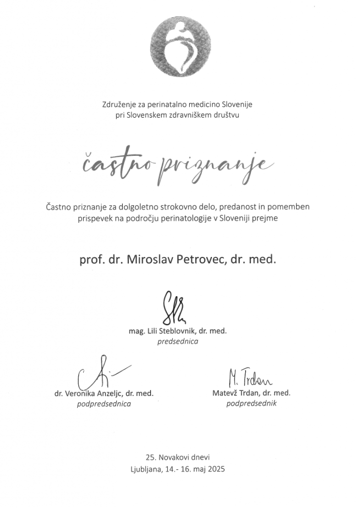 Profesorju Petrovcu in sodelavcem IMI iskreno čestitamo za prejeto priznanje!